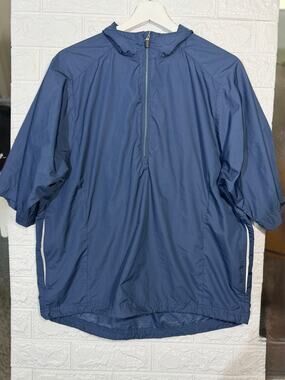 Zero Restriction Tour Series Mens Medium Blue Short Sleeve Golf Windbreaker